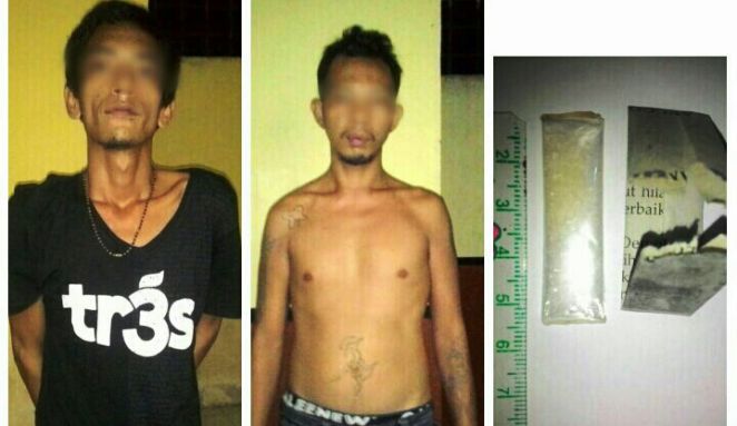 2 Pengedar Sabu ini Diamankan Polsek Tanah Merah Setelah 2 Jam Pengintaian