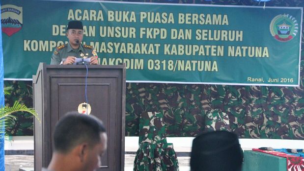 Melalui Acara Buka Bersama, Dandim 0318 Ranai Paparkan Program Kerja