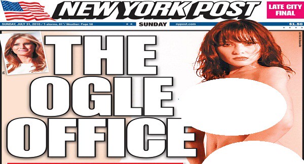 Wow.. New York Post Pajang Foto Telanjang Istri Capres Donald Trump