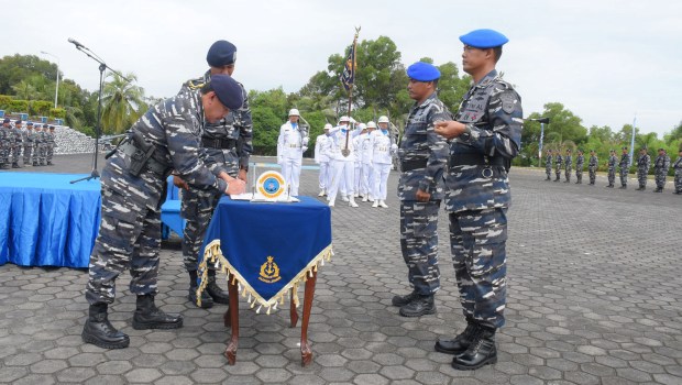 Letkol Laut (PM) Fajar Hasta Jabat Danpom Lantamal IV Tanjungpinang
