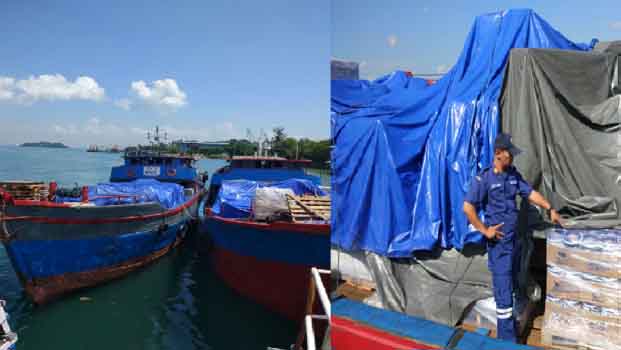 Operasi Nusantara Bakamla Amankan 35 Ton Beras Ilegal dari Singapura