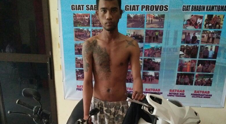 Polsek Batam Kota Tangkap Curanmor, Pelaku Ganti Plat Motor Curian 