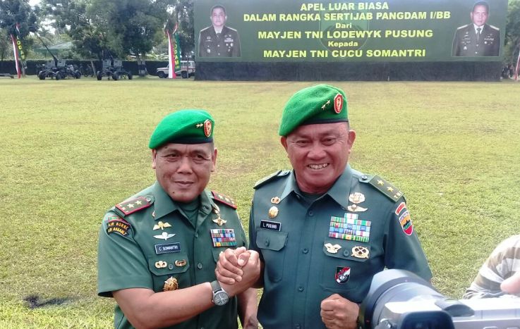 Ahli Strategi , Mayjen TNI Cucu Somantri Jabat Pangdam Bukit Barisan