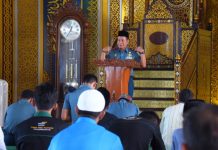 Resmi Pangkat Laksaman Pertama, Eko Suyatno Beri Tausiyah di Masjid Dompak