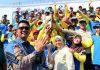 Piala Adipura Tahun 2017 di Sambut Meriah Warga Bintan, Bupatipun Tersenyum