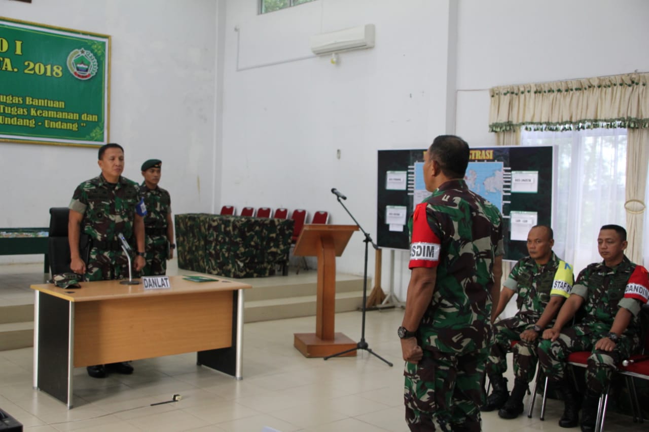 Latihan Posko I Kodim 0316/Batam Dibuka Kolonel Inf Jimmy Watuseke