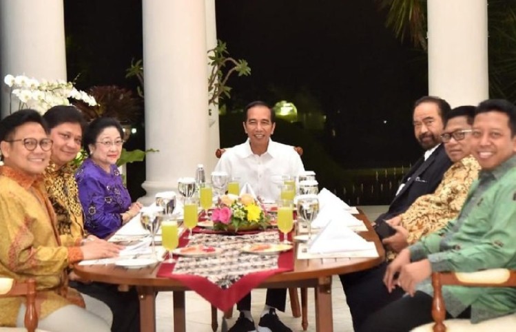 Dinner Presiden Jokowi dengan Enam Ketum Parpol Koalisi, Diplomasi Meja Makan Untuk Cawapres?