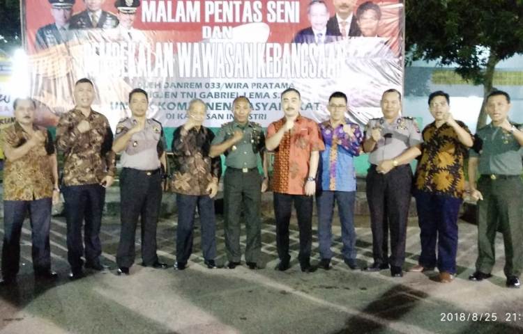 Hadiri Pentas Seni di Batamindo, Danrem Brigjen Gabriel Lema Beri Wawasan Kebangsaan