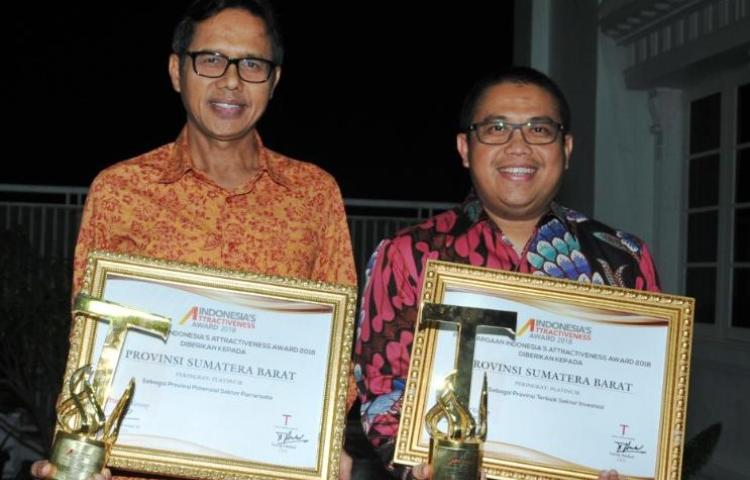 Terbaik di Investasi Pariwisata, Sumbar Raih Indonesia’s Attractiveness Award 2018