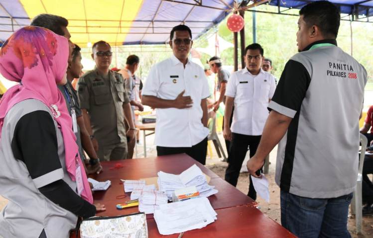 Bupati Bintan Tinjau Pelaksanaan Pilkades Serentak di 12 Desa