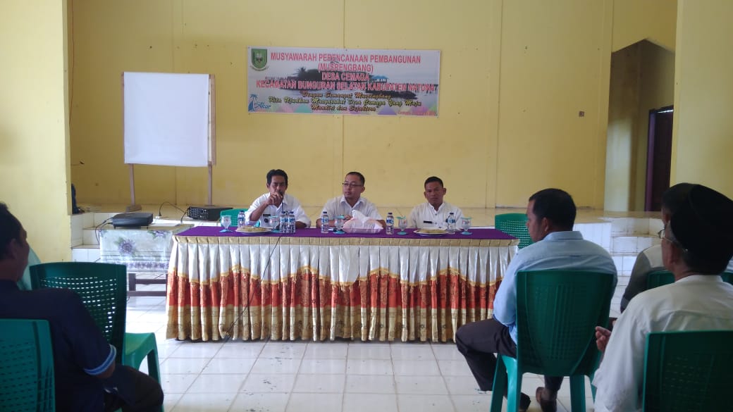 Camat Said Muhammad Fadli dan Babinsa Hadiri Musrenbang Desa Cemaga Tengah Natuna 2020