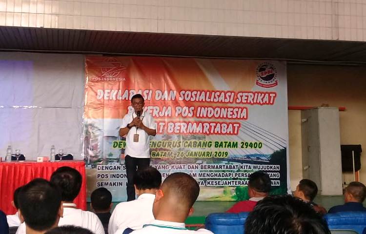 Pos Indonesia Batam Deklarasi dan Sosialisasi Serikat Pekerja Pos Indonesia