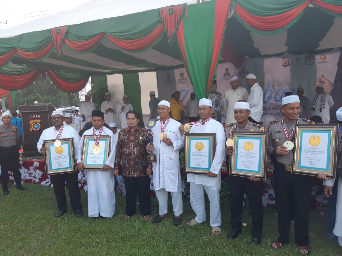 Dzikir Caleg dan Masyarakat, Kapolres Aceh Utara AKBP Ian Rizkian Raih Penghargaan LEPRID