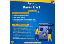 UWT Bisa Dicicil 10 Kali Untuk Lahan Kurang 250 Meter Persegi, Berlaku hingga 26 Februari 2021 Bayar UWT BP Batam Secara Onliine BP Batam