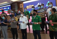 Walau Proses Vaksin Mulai Jalan, Pembagian Masker dari GP Ansor Kepri dan Aice Group Juga Penting GP Ansor Kepri