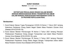 TERBARU Surat Edaran Gubernur Kepri Bagi Penumpang Kapal eHAC dan Penumpang Pesawat Rapid Test Antibody Surat Edaran swab Gubernur Kepri