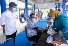 Bupati Bintan Apri Sujadi Dapat Suntik Vaksin Covid Dosis Kedua, Rasakan Normal Saja Apri Sujadi