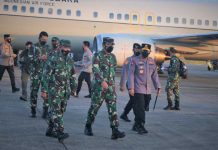 Danlanud Hang Nadim Letkol Pnb Iwan Setiawan Sambut Kedatangan Panglima TNI Marsekal Hadi Danlanud Hang Nadim