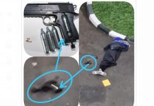 Viral Foto Perkiraan Jenis Senjata yang Digunakan Wanita Diduga Teroris Terobos Mabes Polri enjata Teroris wanita di Mabes Polri