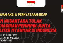 BEM Nusantara Tolak Kedatangan Jenderal Min Aung Myanmar ke KTT Asean di Jakarta BEM Nusantara Tolak Myanmar