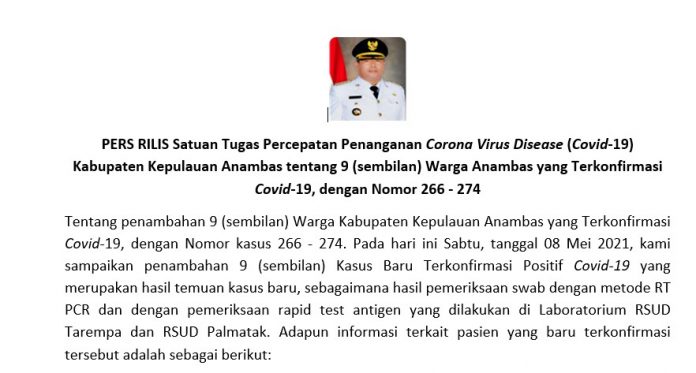 8 Mei Covid 19 Anambas