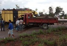 Breaking News.. Diduga Jalan Lucin Dua Lori Tabrakan di Tanjung Uban, Sopir Patah Kaki Lori Tabrakan di Tanjung Uban