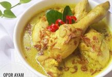 Resep Opor Ayam Kuning, Cocok Makanan Saat Lebaran