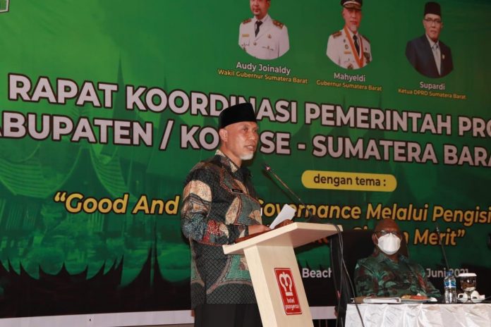 Gubernur Mahyeldi Buka Rakor Sistem Merit Pengisian Jabatan