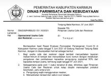 Tempat usaha Kuliner di Karimun Kembali Normal, Prokes Harus Ketat Surat Edaran Dinas Pariwisata dan Kebudayaan