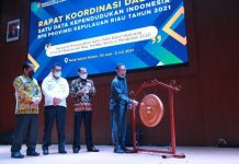 Pentingnya Satu Data untuk Indonesia, Plh Sekdaprov Kepri Buka Rakorda Satu Data Kependudukan