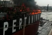 Kapal Tanker Milik Pertamina Yang Terbakar di PT MOS diduga Korsleting Listrik