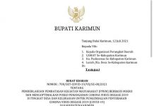Lonjakan COVID-19 Kembali Terjadi, Bupati Karimun Keluarkan SE, Penting Peran RT Hingga Kecamatan