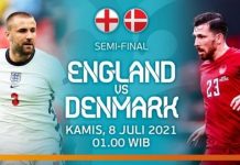 Semifinal EURO Inggris Bakal Menang Lawan Denmark, Skor 1:0