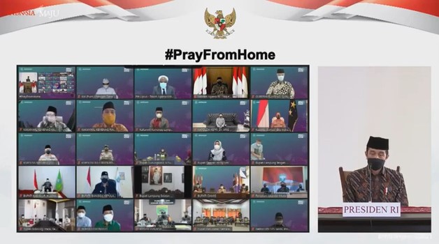 Jokowi Doa Bersama PrayFromHome Jokowi Doa Bersama #PrayFromHome