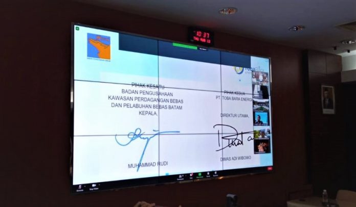 MoU Virtual antara BP Batam dengan PT Toba Bara Energi Untuk Bangun PLTS Senilai Rp7 Triliun
