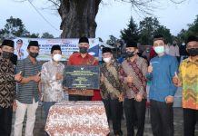 Gubenur Sumbar letakkan Batu Pertama Kantor Wali Nagari Andaleh, Semoga Cepat Selesai