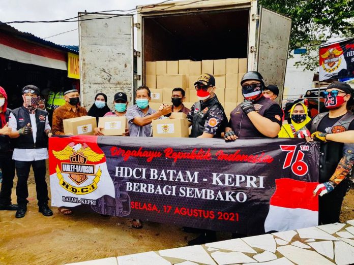 Meriahkan HUT RI ke 76, 1000 Paket Disebar HDCI Kepri dan Batam Untuk Warga Terdampak Covid-19