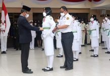 Walikota Batam HM Rudi Kukuhkan Anggota Paskibraka Tahun 2021 Kota Batam Anggota Paskibraka