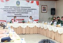 Rapat Menhub Bahas 1.700 PMI Masuk ke Batam, Gubernur Ansar: Tanjungpinang Juga Siap Gubernur H Ansar Ahmad bersama Menteri Perhubungan RI Menhub