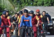 Jaga Kebugaran Tubuh, Kapolres Bintan AKBP Tidar Wulung Gowes Bersama Anggota Kapolres Bintan AKBP Tidar Gowes dengan Anggota