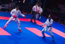 Karateka Kepri Disingkirkan Karateka Sulawesi Tengah