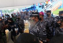 KASAL Laksamana TNI Yudo Margono Tinjau Serbuan Vaksinansi Maritim di Dabo Singkep Kasal Yudo Margono ke Lanal Dabo Singkep