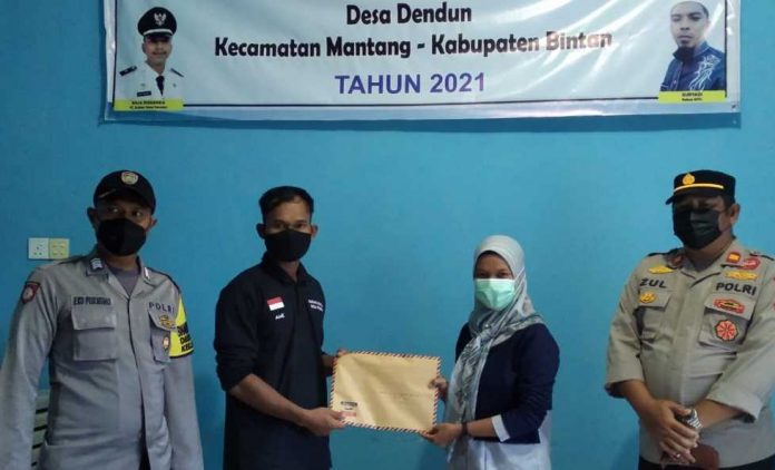 Polsek Bintan Timur Polres Bintan Amankan Rangkaian Pilkades Dendun Kecamatan Mantang