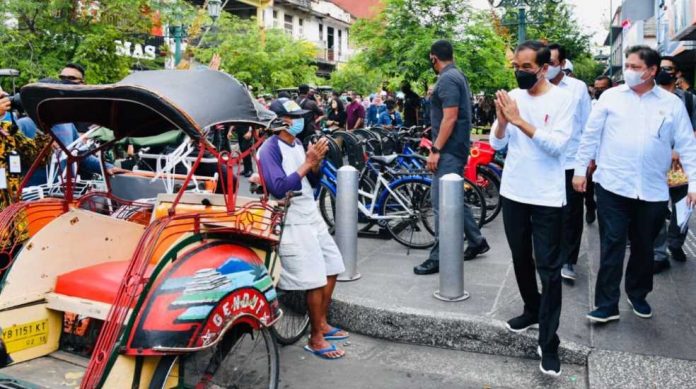 Presiden Joko Widodo di Malioboro Yogyakarta
