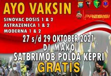 Besok Satbrimob Polda Kepri Kembali Gelar Vaksinasi Rangkaian HUT Brimob Ke 76