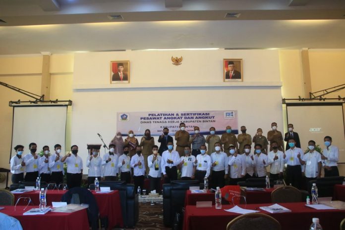 Disnaker Bintan Gelar 3 Hari Pelatihan Operator Pesawat Angkat dan Angkut