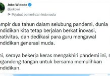 Hari Guru Nasional 2021, Presiden: Mari Gandeng Tangan Bersama Pulihkan Pendidikan Hari Guru 2021 dari Presiden Jokowi