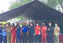 Batalyon Infanteri 10 Marinir/SBY Lomba Dayung Perahu Karet di Danau Sekupang