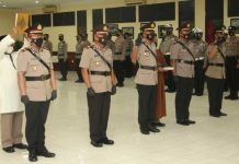 Kapolresta Barelang Lantik dan Serah Terima Jabatan Tiga Kapolsek dan Kabag Log Kapolres Barelang Sertijab Kapolsek