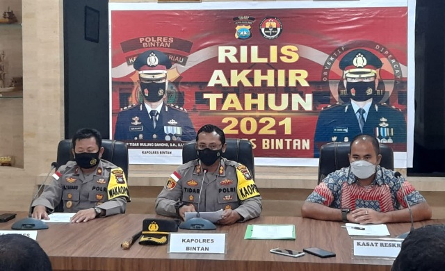 Rilis akhir tahun polres bintan